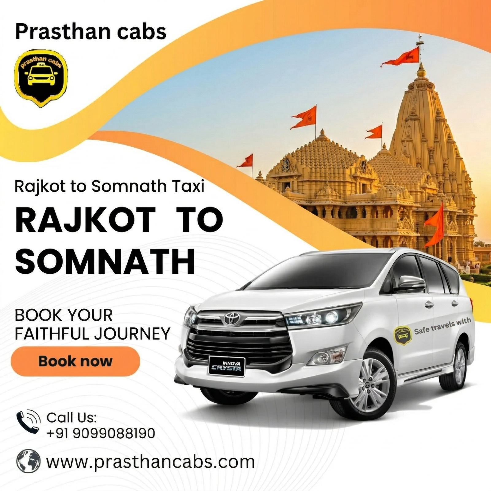 Rajkot to Somnath Taxi Service